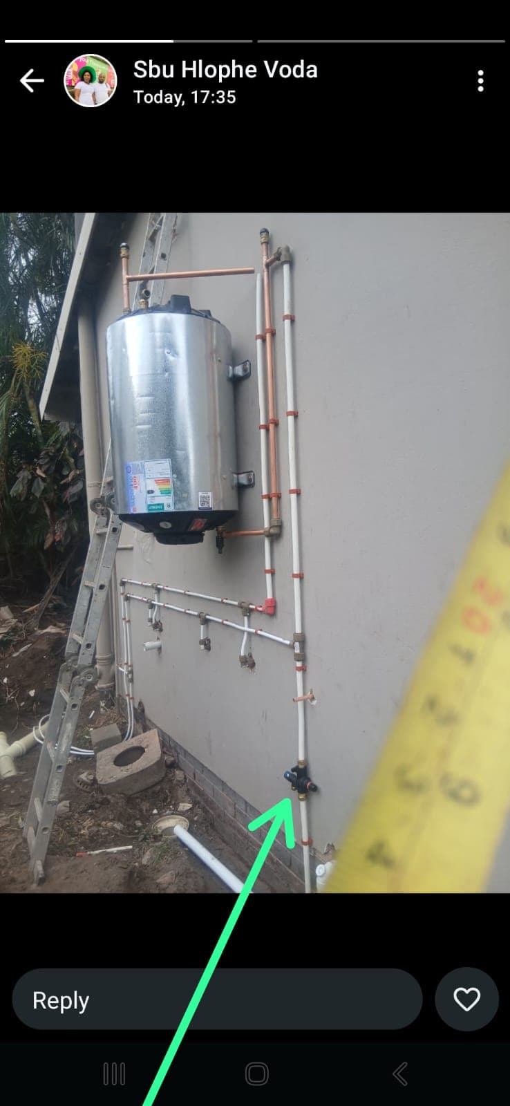 Buselaphi Plumbers work example 2