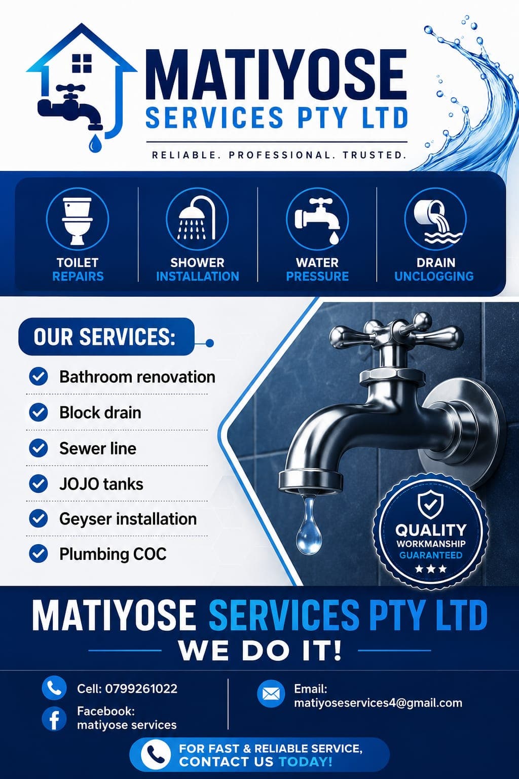 Matiyose plumbing services pty ltd profile