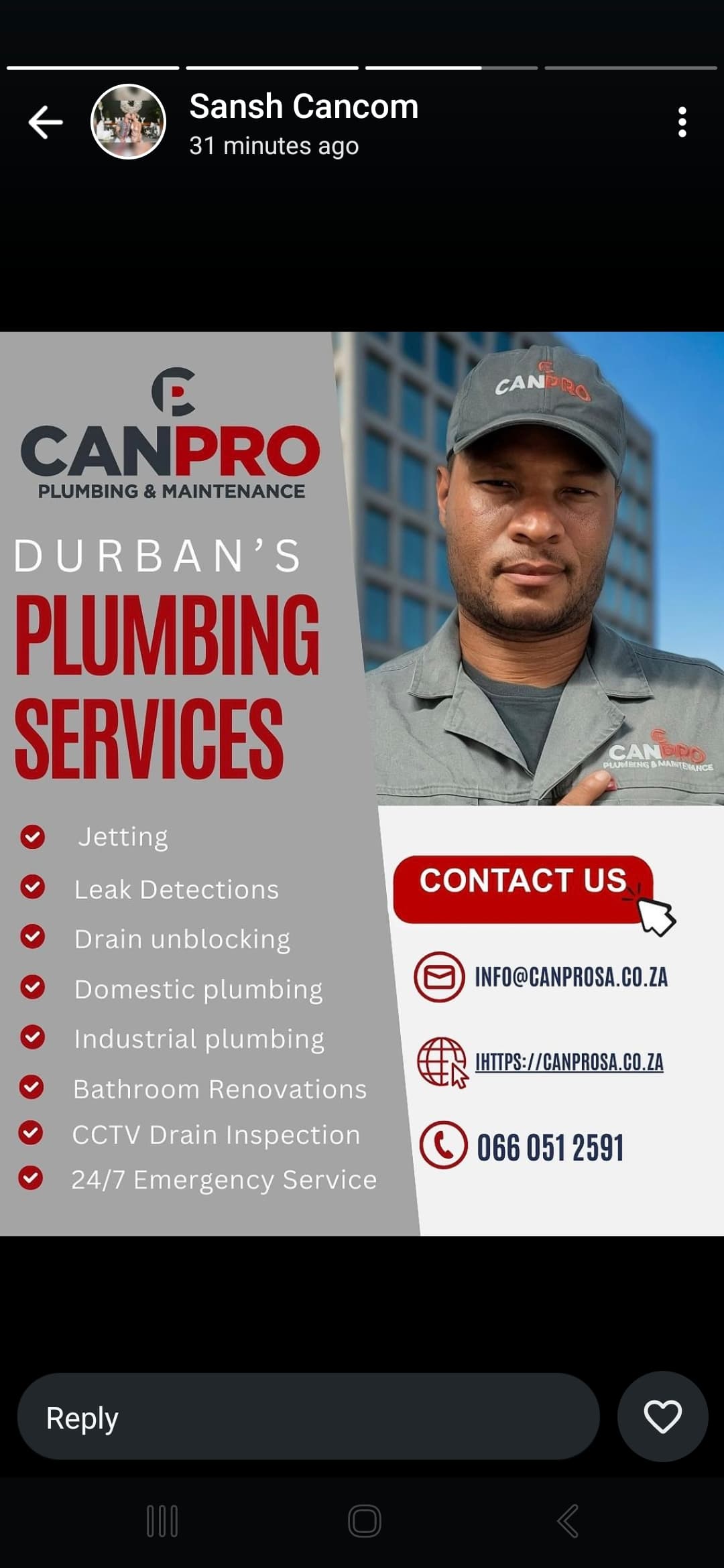 Canpro plumbing and maintenance profile